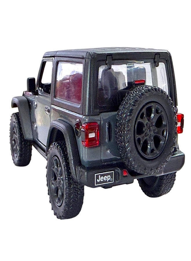 ماياترا سيارة جيب رانجلر من ماياترا كينز مارت، نموذج سيارة دفع رباعي مصبوب من المعدن بمقياس 1:34 - سيارة لعبة متينة للطرق الوعرة قابلة للتحصيل لهواة الجمع والأطفال والعرض (رمادي) - Image 3